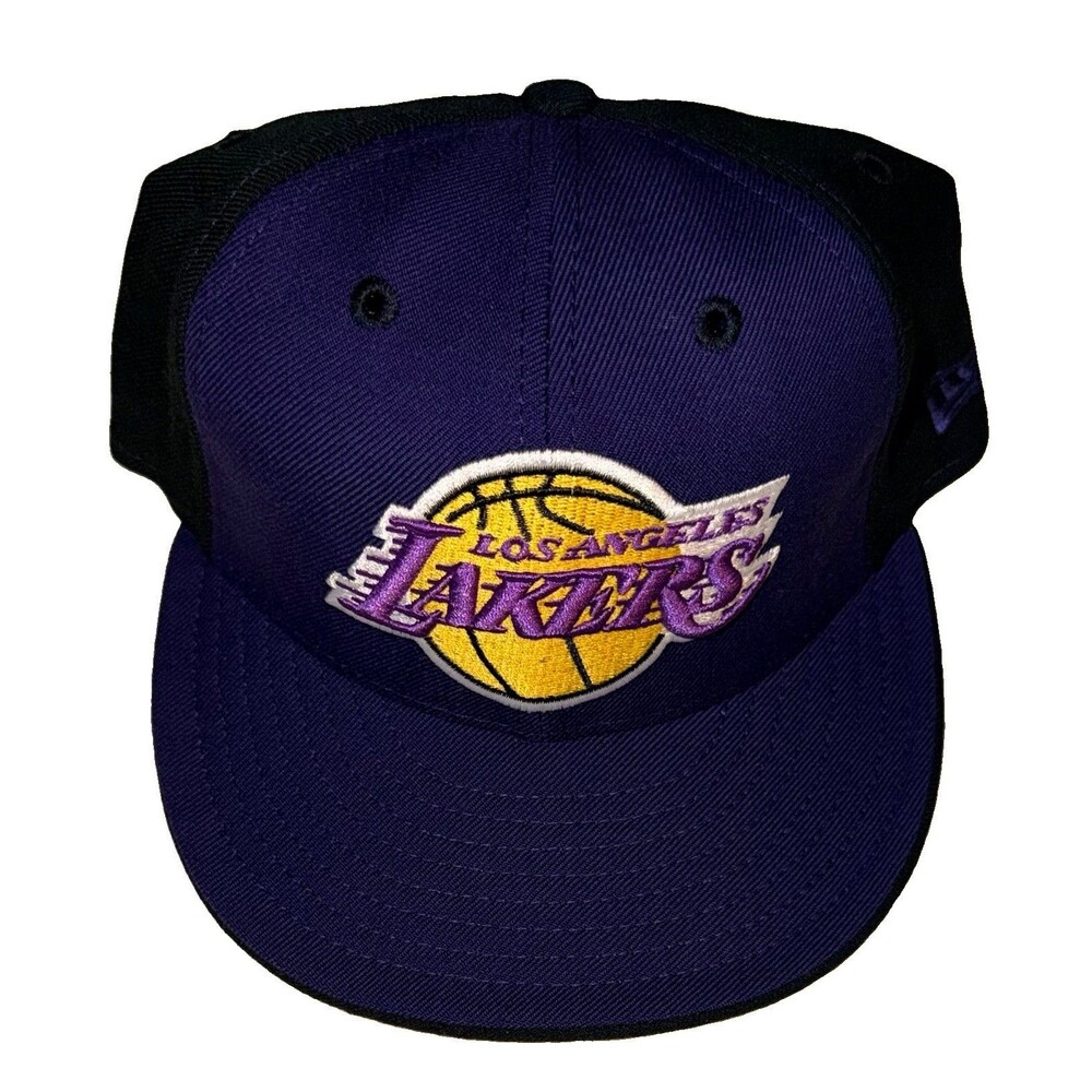 New Era 59FIFTY Los Angeles Lakers Fitted Hat 7 1/4 Black/Purple